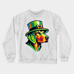 Plott Hound Enjoys Saint Patrick's Day Fest Crewneck Sweatshirt